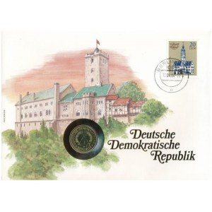 NDK 1989A 20pf, felbélyegzett borítékban, bélyegzéssel, német nyelvű leírással T...