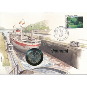 Panama 1983. 5c felbélyegzett borítékban, bélyegzéssel, német nyelvű leírással T:UNC, kis patina Panama 1983...