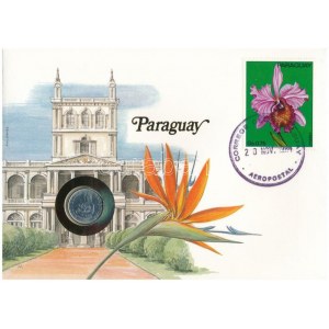 Paraguay 1980. 5G felbélyegzett borítékban, bélyegzéssel, német nyelvű leírással T:UNC Paraguay 1980...