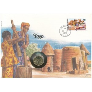 Togo 1987. 5Fr felbélyegzett borítékban, bélyegzéssel, német nyelvű leírással T:UNC Togo 1987...