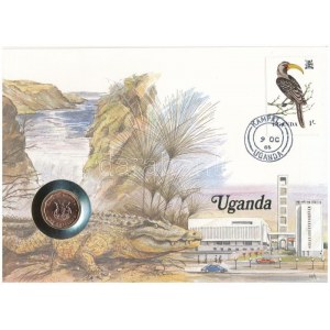 Uganda 1987. 1Sh felbélyegzett borítékban, bélyegzéssel, német nyelvű leírással T:UNC Uganda 1987...