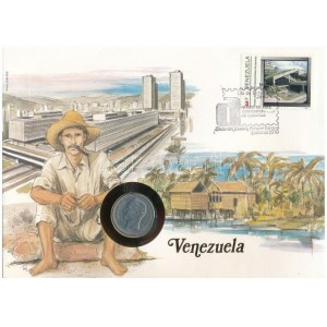 Venezuela 1967. 1B acél felbélyegzett borítékban, alkalmi bélyegzéssel német nyelvű leírással T:UNC Venezuela 1967...