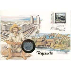 Venezuela 1977. 1B acél felbélyegzett borítékban, alkalmi bélyegzéssel német nyelvű leírással T:XF Venezuela 1977...