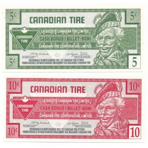 Kanada 1989. 5c + 10c Canadian Tire bónusz kupon T:AU Canada 1989. 5 Cents + 10 Cents Canadian Tire bonus coupon C...