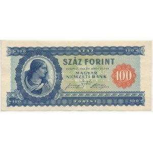 1946. 100Ft B 286 012539 T:UNC Hungary 1946. 100 Forint B 286 012539 C:UNC Adamo F26, Krause P...