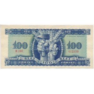 1946. 100Ft B 286 012539 T:UNC Hungary 1946. 100 Forint B 286 012539 C:UNC Adamo F26, Krause P...