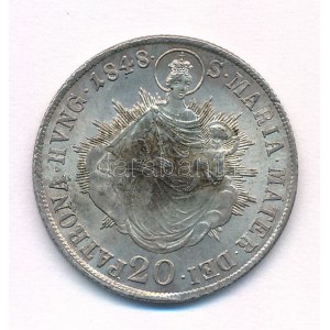 1848B 20kr. Ag  V. Ferdinánd (6.76g) T: AU patina. Hungary 1848B 20 Kreuzer Ag  Ferdinand V (6.76g) C:AU...