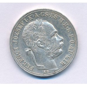 1883KB 1Ft Ag Ferenc József / Barokk címer T:XF Adamo M15