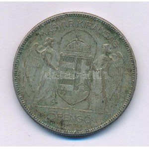 1930. 5P Ag  Horthy jobbra T:F patina Adamo P8