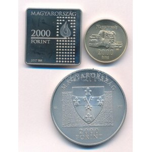 2017. 2000Ft Cu-Ni-Zn Szent Margit 1242-1270 kapszulában + 2017. 2000Ft Cu-Ni Irinyi János eredetileg PP + 2017...