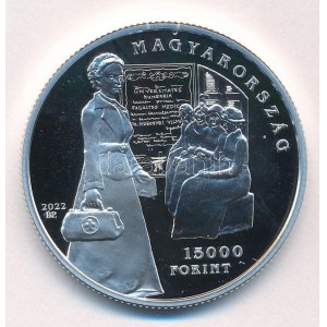 2022. 15.000Ft Ag Hugonnai Vilma, az első magyar orvosnő kapszulában, tanúsítvánnyal T:BU