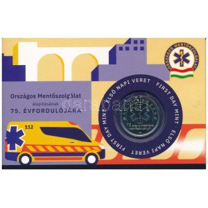 2023. 50Ft Cu-Ni 75 éves az Országos Mentőszolgálat első napi veret számozott emléklapon 02780 T...