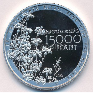 2023. 15.000Ft Ag Csokonai Vitéz Mihály kapszulában, tanúsítvánnyal T:PP