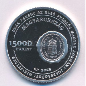 2023. 15.000Ft Ag Deák Ferenc születésének 220. évfordulója kapszulában, tanúsítvánnyal T...