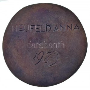 1983. Pro Arte bronz emlékérem, hátoldalán névre szóló gravírozással (69mm) T:AU
