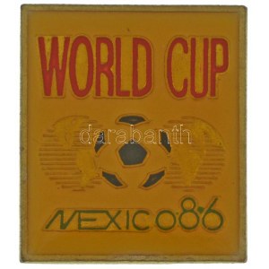 Mexikó 1986. Labdarúgó Világbajnokság műgyantás fém jelvény (27x31mm) T:AU,XF Mexico 1986. FIFA World Cup...