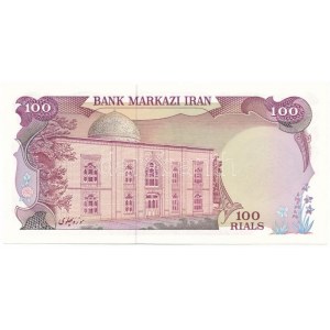 Irán / Iszlám forradalom 1979. 100R felülbélyegezve T:UNC,AU Iran / Islamic revolution 1979. 100 Rials overprinted C...