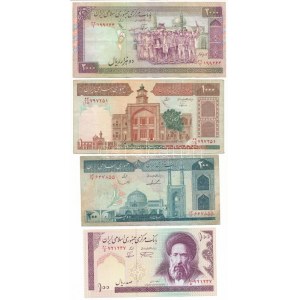 Irán DN(1982-2002) 1000R + DN(1986-2005) 2000R + DN(1987) 200R + DN(1997) 100R T:AU-F Iran ND(1982-2002) 1000 Rials ...