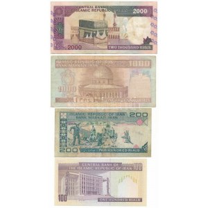 Irán DN(1982-2002) 1000R + DN(1986-2005) 2000R + DN(1987) 200R + DN(1997) 100R T:AU-F Iran ND(1982-2002) 1000 Rials ...