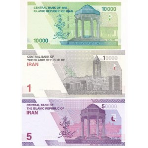 Irán DN 2022. 1T / 10.000R + DN (2017-2019) 10.000R + 2021. 50.000R T:UNC Iran ND 2022. 1 Toman / 10.000 Rials + ND ...