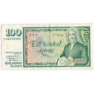 Izland 1961. 100K C08459385 T:F Iceland 1961. 100 Kronur C08459385 C:F Krause 50.