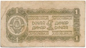 Jugoszlávia 1944. 1D T:F Yugoslavia 1944. 1 Dinar C:F Krause P#48