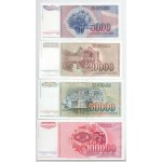 Jugoszlávia 1985-1990. 10D - 100.000D (9xklf) T:UNC-AU Yugoslavia 1985-1990. 10 Dinara - 100.000 Dinara (9xdiff) C:UNC...