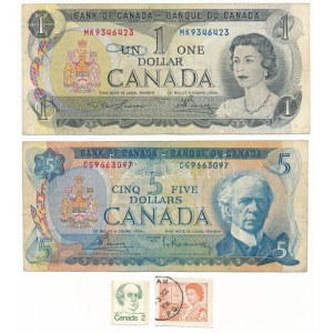Kanada 1972. 5$ tematikailag hozzáillő bélyeggel + 1973. 1$ tematikailag hozzáillő pecsételt bélyeggel T:F...