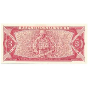 Kuba 1989. 3P Che Guevara T:UNC Cuba 1989. 3 Pesos Che Guevara C:UNC Krause P#107b
