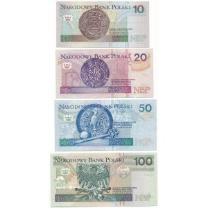 Lengyelország 1994. 10Zl - 100Zl (4xklf) T:AU-F szép papír Poland 1994. 10 Zlotych + 100 Zlotych (4xdiff) C:AU...