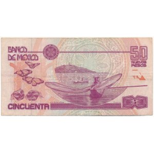 Mexikó 1992. 50P T:F tűlyukak, folt Mexico 1992. 50 Pesos C:F pinholes, spot Krause P#101