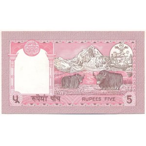 Nepál DN (1986-1989) 5R T:AU sarokhajlás Nepal ND (1986-1989) 5 Rupees C:AU corner fold Krause P...