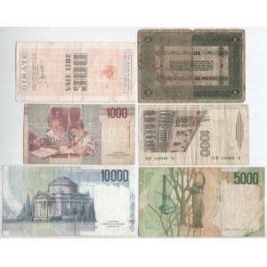 Olaszország 1982-1990. 1000L-10.000L (4xklf) + Genova 1977. 300L utazási csekk + Velence / Osztrák...