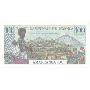 Ruanda 1978. 100Fr BA478190 T:UNC,AU / Rwanda 1978. 100 Francs BA478190 C:UNC,AU Krause P#12