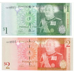 Tonga 2009. 1P + 2P T:UNC Tonga 2009. 1 Pa'anga + 2 Pa'anga C:UNC Krause 37., 38.
