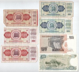 7db-os vegyes jugoszláv, görög, perui bankjegy tétel, közte Peru 1987. 100I T:AU-F 7pcs of mixed Yugoslavian, Greek...