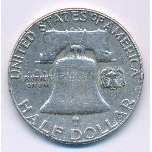 Amerikai Egyesült Államok 1959. 1/2$ Ag Franklin T:VF,F ph. USA 1959. 1/2 Dollar Ag Franklin C:VF...