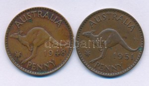 Ausztrália 1948-1951. 1p bronz 