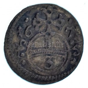 Ausztria 1675. 3pf I. Lipót Ag (0,60g) T:XF patina Austria 1675. 3 Pfennig Leopold I Ag (0,60g) C...