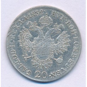 Ausztria 1832A 20kr Ag I. Ferenc T:VF jusztírozva Austria 1832A 20 Kreuzer Ag Franz I C:VF adjusted Krause KM...