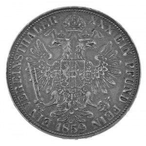 Ausztria 1859A Tallér Ag Ferenc József (18,48g) T:XF,VF ph. / Austria 1859A Thaler Ag Franz Joseph (18,48g) C:XF...