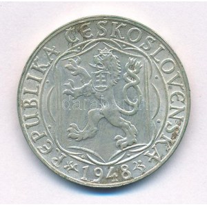 Csehszlovákia 1948. 100K Ag 600. évforduló - Károly Egyetem T:AU Czechoslovakia 1948. 100 Korun Ag ...