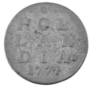 Hollandia / Hollandia provincia 1774. 2S Ag T:F Netherlands / Province of Holland 1774. 2 Stuiver Ag C:F Krause KM#...