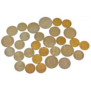 Jugoszlávia 1965. 5p + 10p + 1D + 1970. 2D FAO + 5D FAO + 1971. 2D (3x) + 5D (3x) + 1973. 10p (10x) + 1D (10x) ...