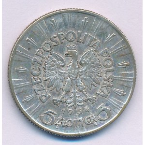 Lengyelország 1936. 5Zl Ag Józef Pilsudski T:VF Poland 1936. 5 Zlotych Ag Jozef Pilsudski C:VF Krause Y...