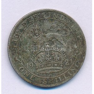 Nagy-Britannia 1921. 1Sh Ag V. György T:F patina United Kingdom 1921. 1 Shilling Ag George V C:F patina Krause KM...