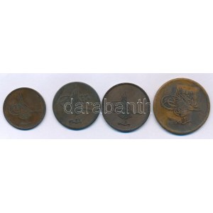 Oszmán Birodalom 1857(1255) 40p Cu I. Abdülmecid + 1859(1255) 20p Cu I. Abdülmecid + 1864(1277) 10p Cu Abdülaziz ...