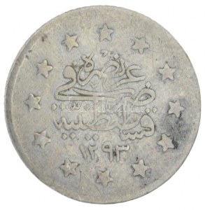 Oszmán Birodalom 1895. (1293/20) 1K (1,10g) T:VF Ottoman Empire 1895. (1293/20) 1 Kurush (1,10g) C:VF Krause KM...