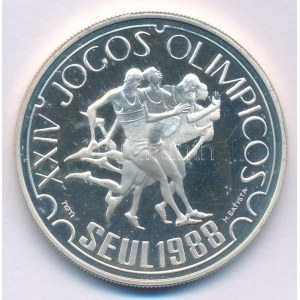 Portugália 1988. 250E Ag Nyári Olimpia 1988 Szöul T:PP karc Portugal 1988. 250 Escudos Ag 1988 Summer Olympics ...