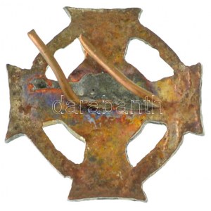 ~1860. Katonai Érdemkereszt III. osztálya hadidíszítménnyel kitüntetés zománcozott bronz miniatűrje (13mm) T...
